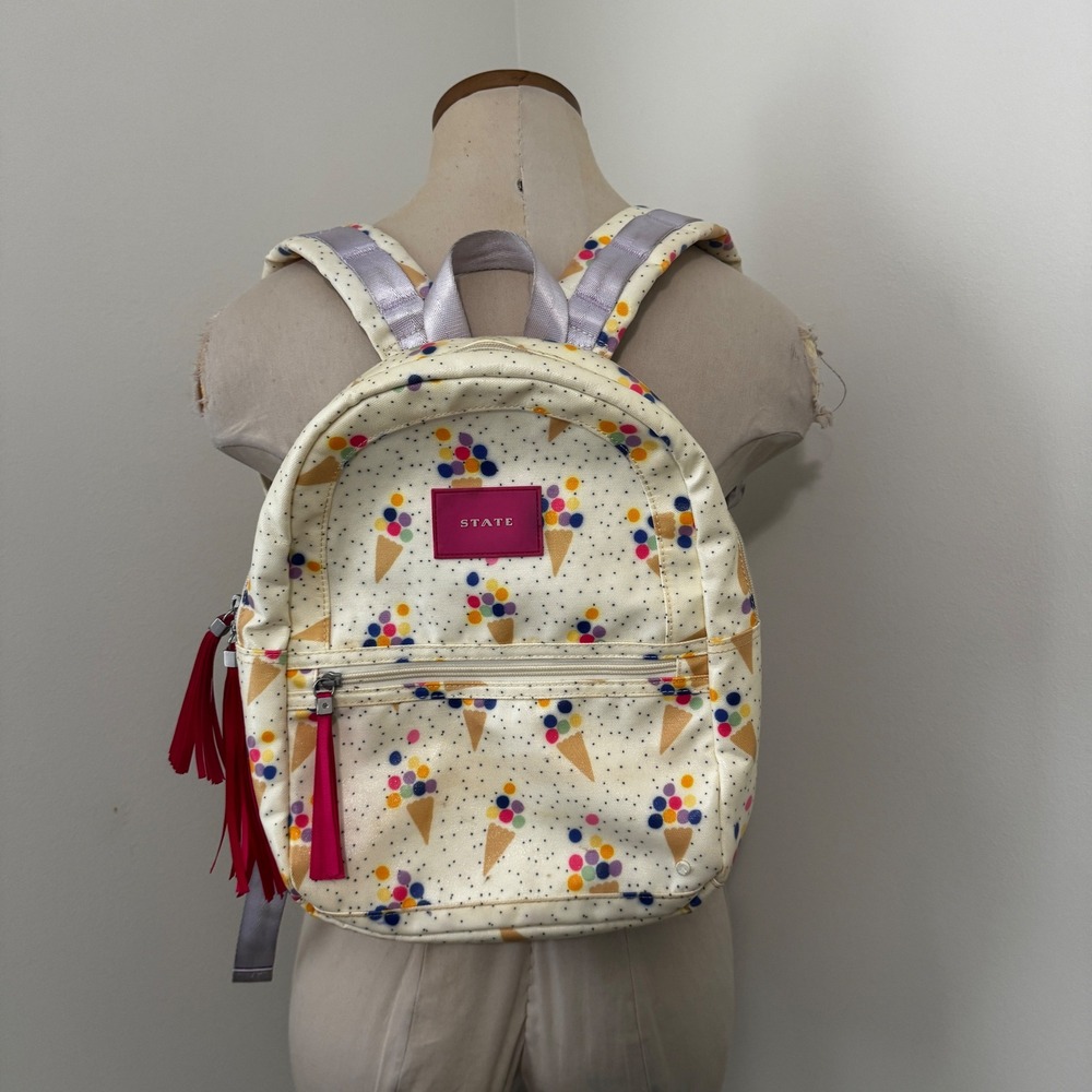 State Bags Kane Mini Backpack Ice Cream Scoops School Preschool Novelty
